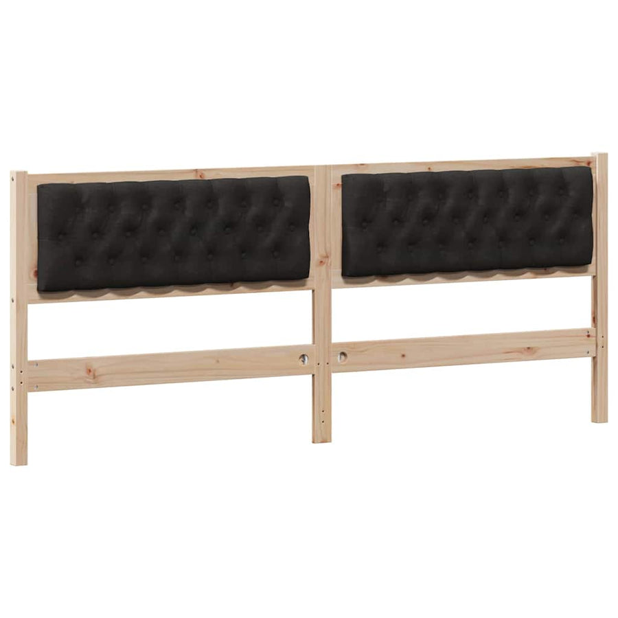 Hoofdbord Anders Bruin en zwart 200 cm Massief grenenhout