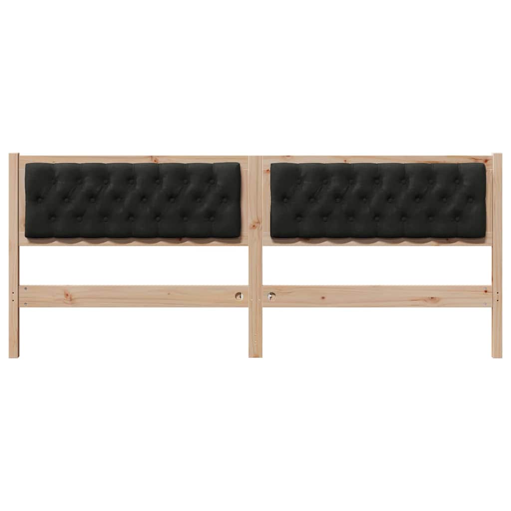 Hoofdbord Anders Bruin en zwart 200 cm Massief grenenhout