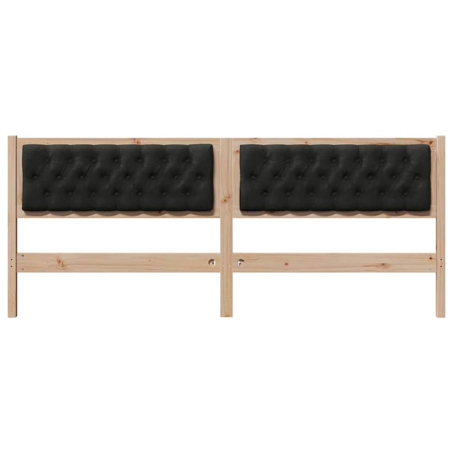 Hoofdbord Anders Bruin en zwart 200 cm Massief grenenhout