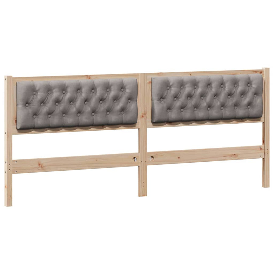 Hoofdbord Anders Bruin en taupe 200 cm Massief grenenhout