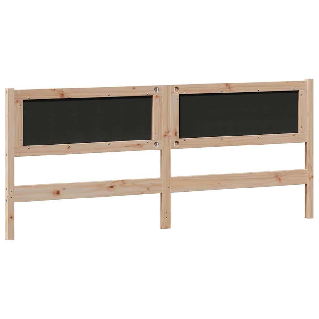 Hoofdbord Anders Bruin en taupe 200 cm Massief grenenhout