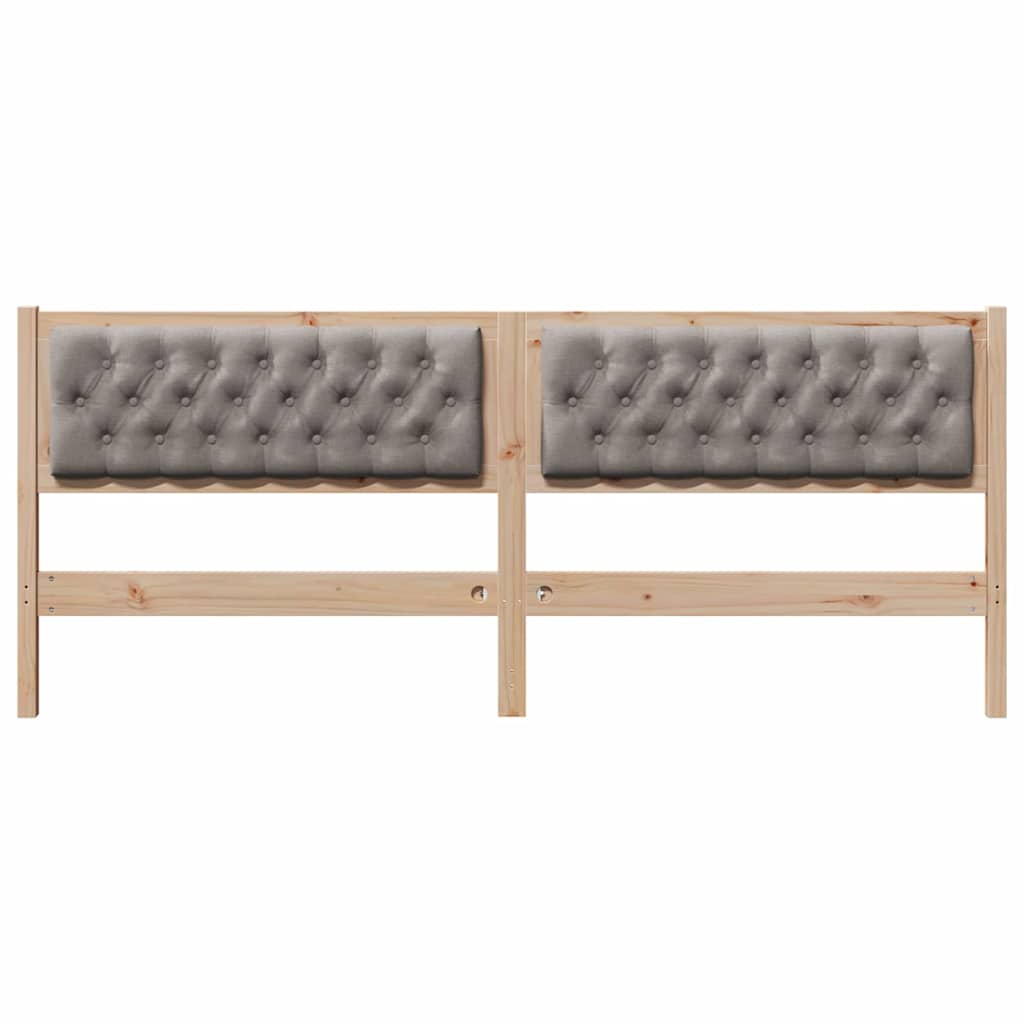 Hoofdbord Anders Bruin en taupe 200 cm Massief grenenhout