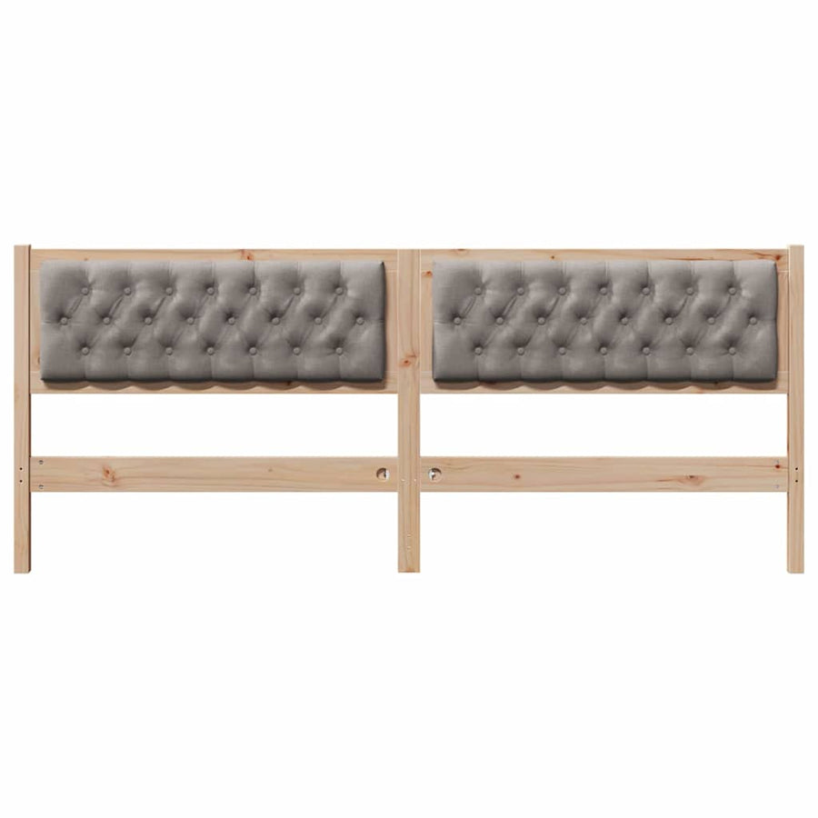 Hoofdbord Anders Bruin en taupe 200 cm Massief grenenhout