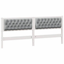 Hoofdbord Anders Wit en lichtgrijs 200 cm Massief grenenhout
