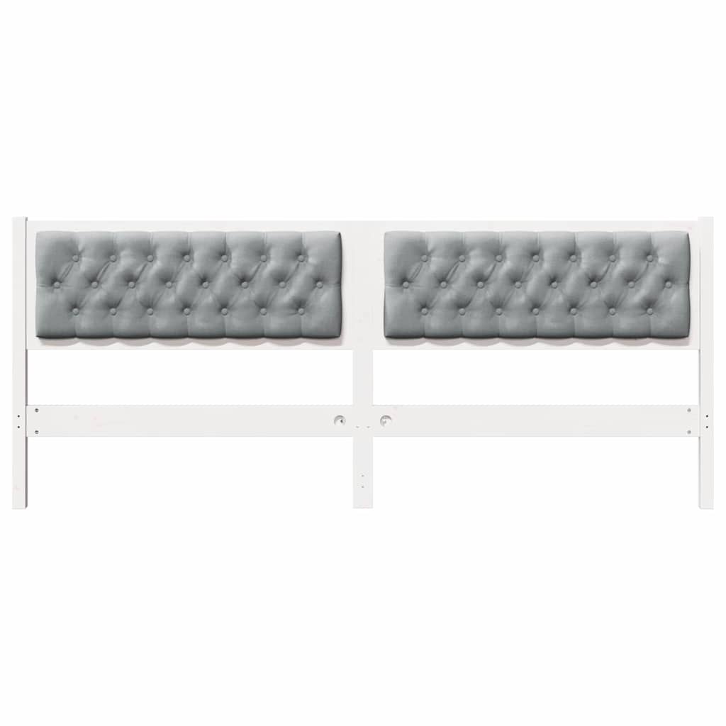 Hoofdbord Anders Wit en lichtgrijs 200 cm Massief grenenhout