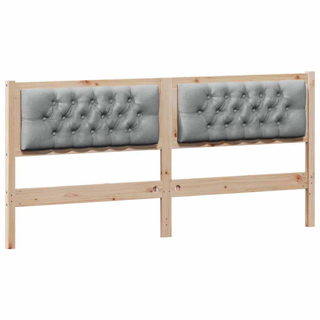 Hoofdbord Anders Bruin en lichtgrijs 180 cm Massief grenenhout