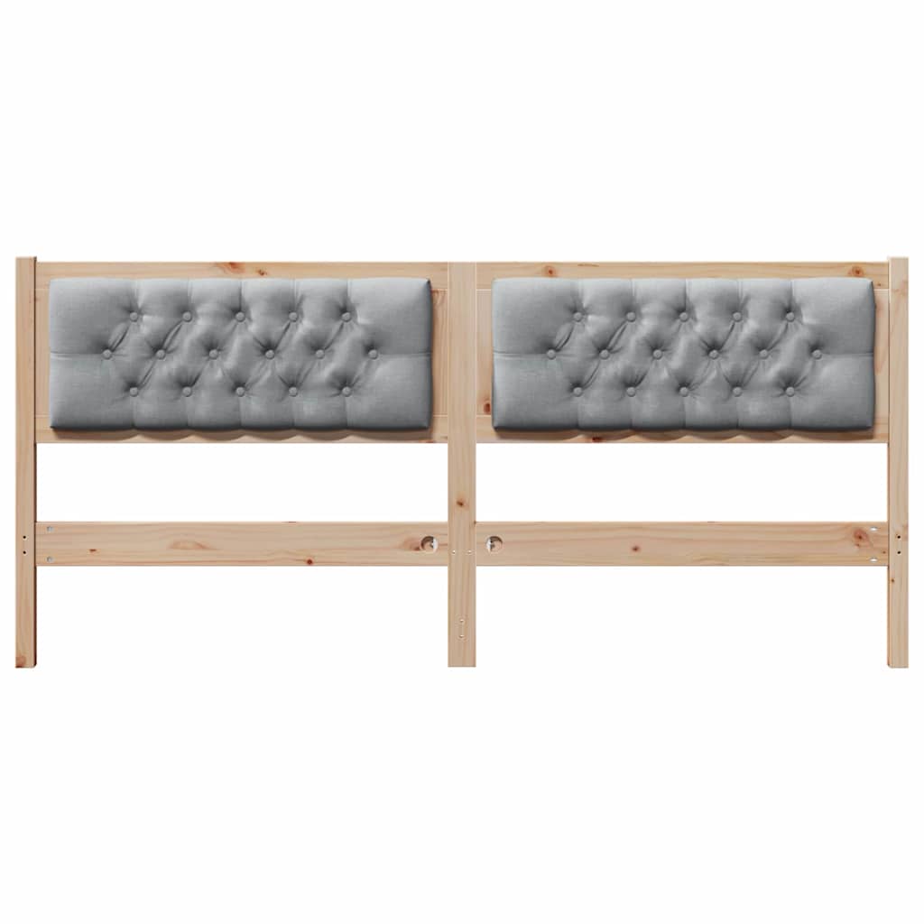 Hoofdbord Anders Bruin en lichtgrijs 180 cm Massief grenenhout