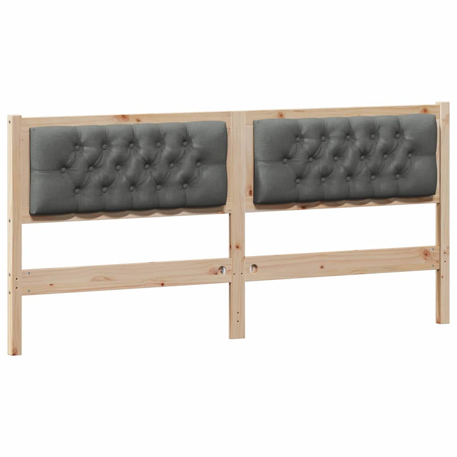 Hoofdbord Anders Bruin en donkergrijs 180 cm Massief grenenhout