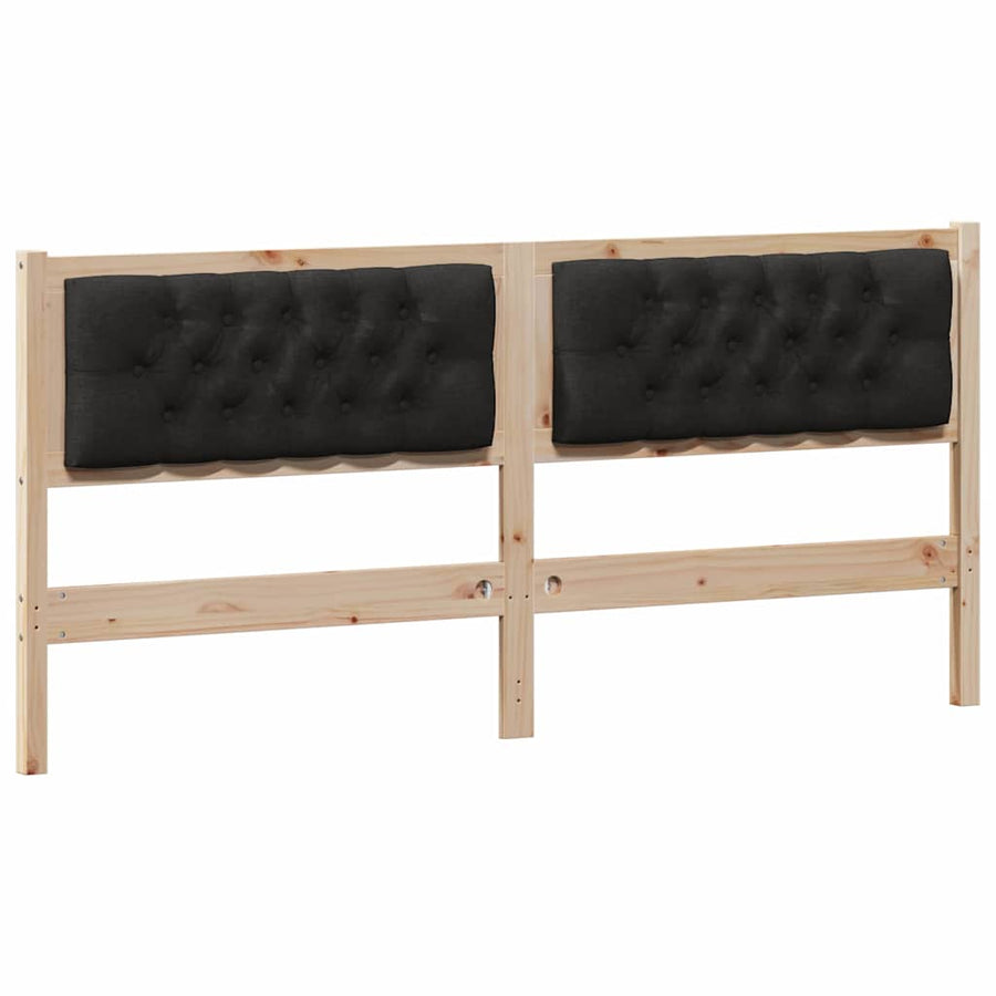 Hoofdbord Anders Bruin en zwart 180 cm Massief grenenhout
