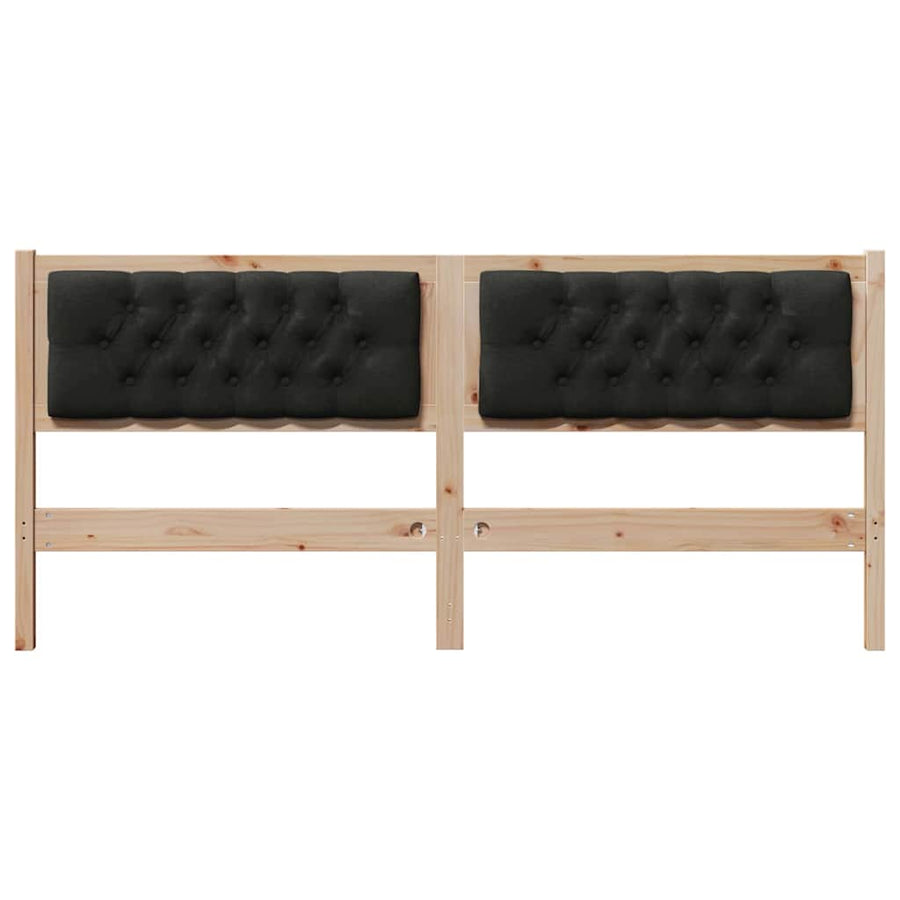 Hoofdbord Anders Bruin en zwart 180 cm Massief grenenhout