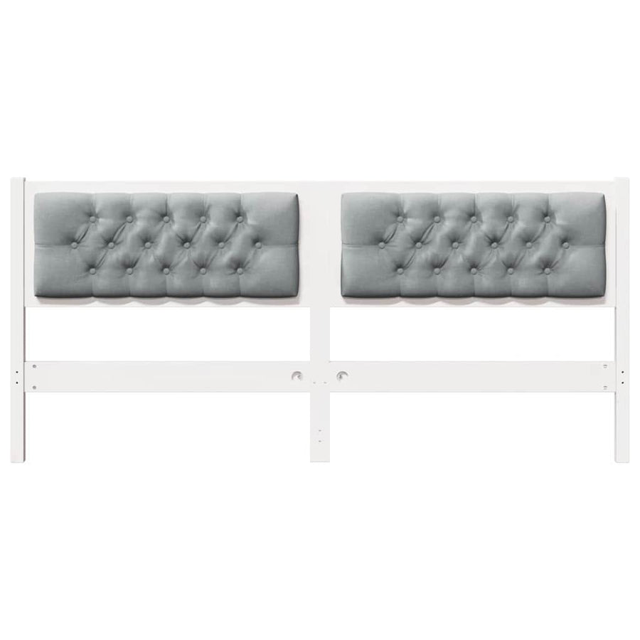 Hoofdbord Anders Wit en lichtgrijs 180 cm Massief grenenhout