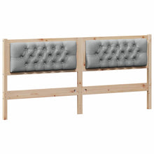 Hoofdbord Anders Bruin en lichtgrijs 160 cm Massief grenenhout