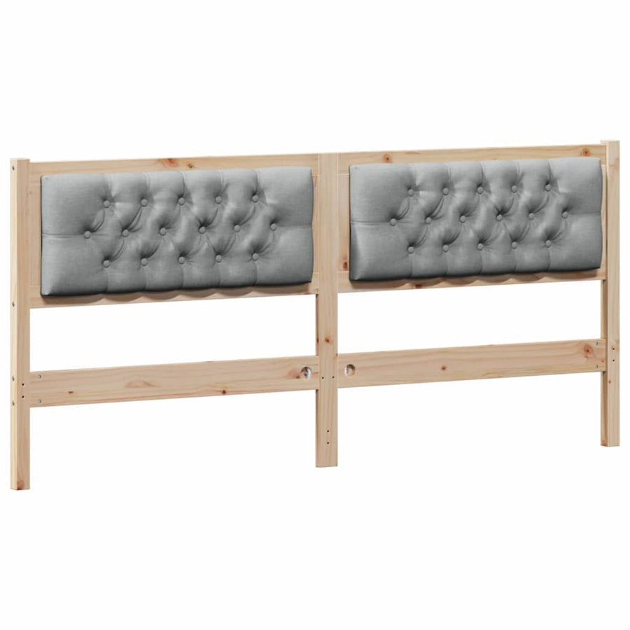 Hoofdbord Anders Bruin en lichtgrijs 160 cm Massief grenenhout