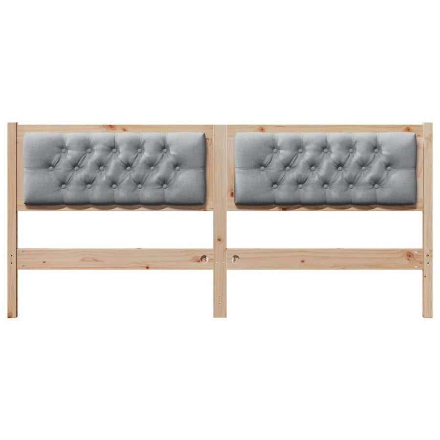 Hoofdbord Anders Bruin en lichtgrijs 160 cm Massief grenenhout