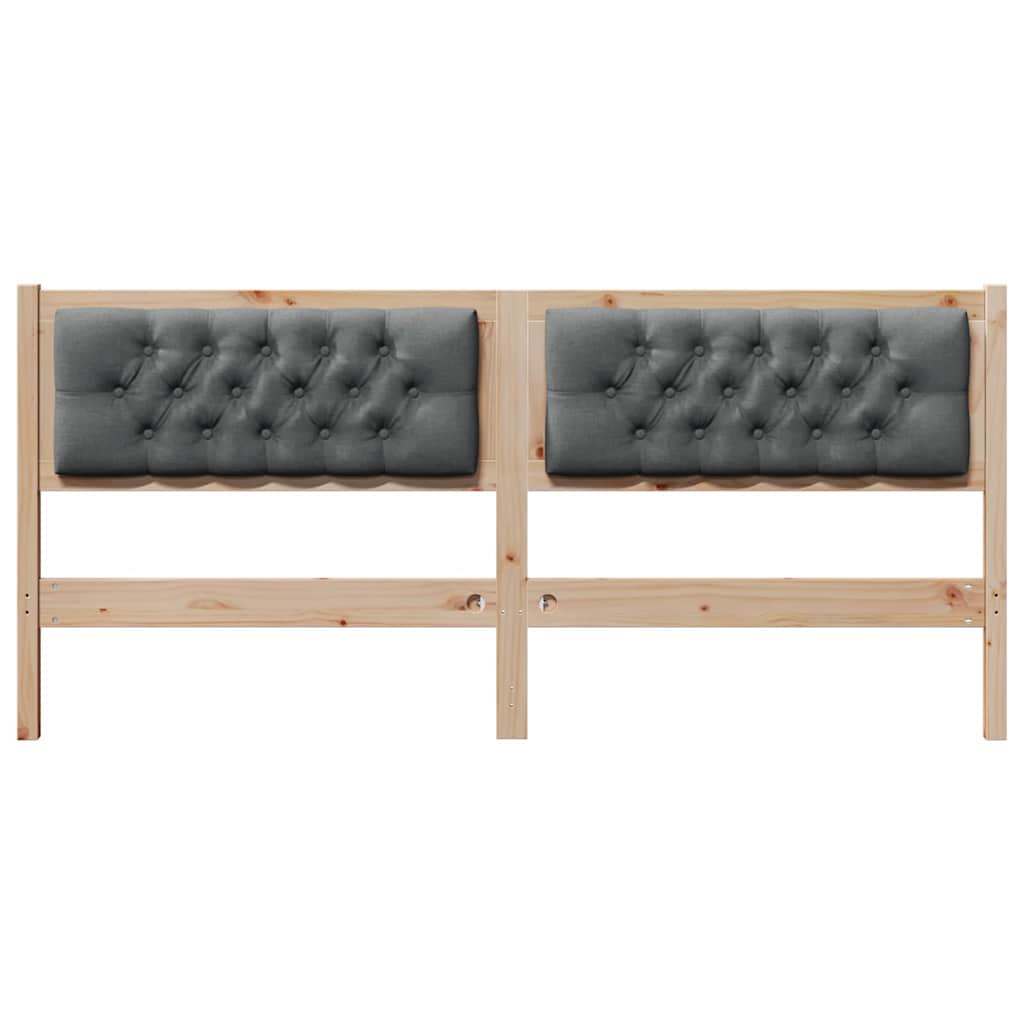 Hoofdbord Anders Bruin en donkergrijs 160 cm Massief grenenhout