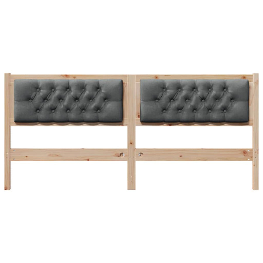 Hoofdbord Anders Bruin en donkergrijs 160 cm Massief grenenhout