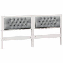Hoofdbord Anders Wit en lichtgrijs 160 cm Massief grenenhout