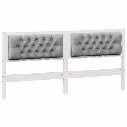 Hoofdbord Anders Wit en lichtgrijs 160 cm Massief grenenhout