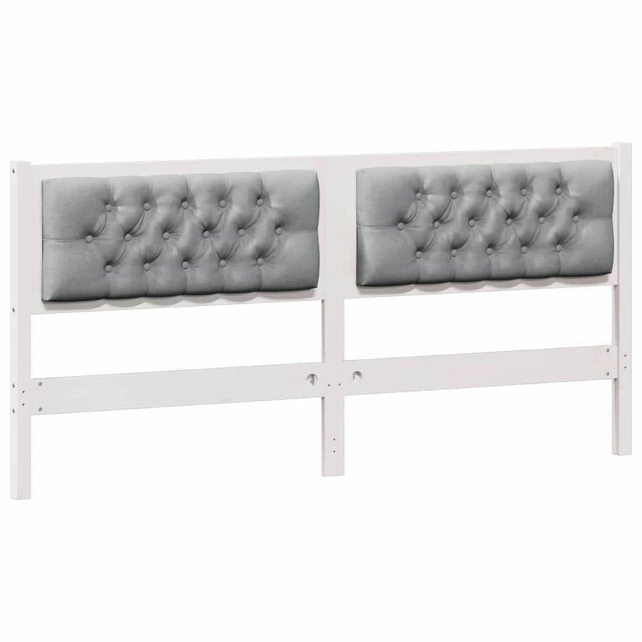 Hoofdbord Anders Wit en lichtgrijs 160 cm Massief grenenhout
