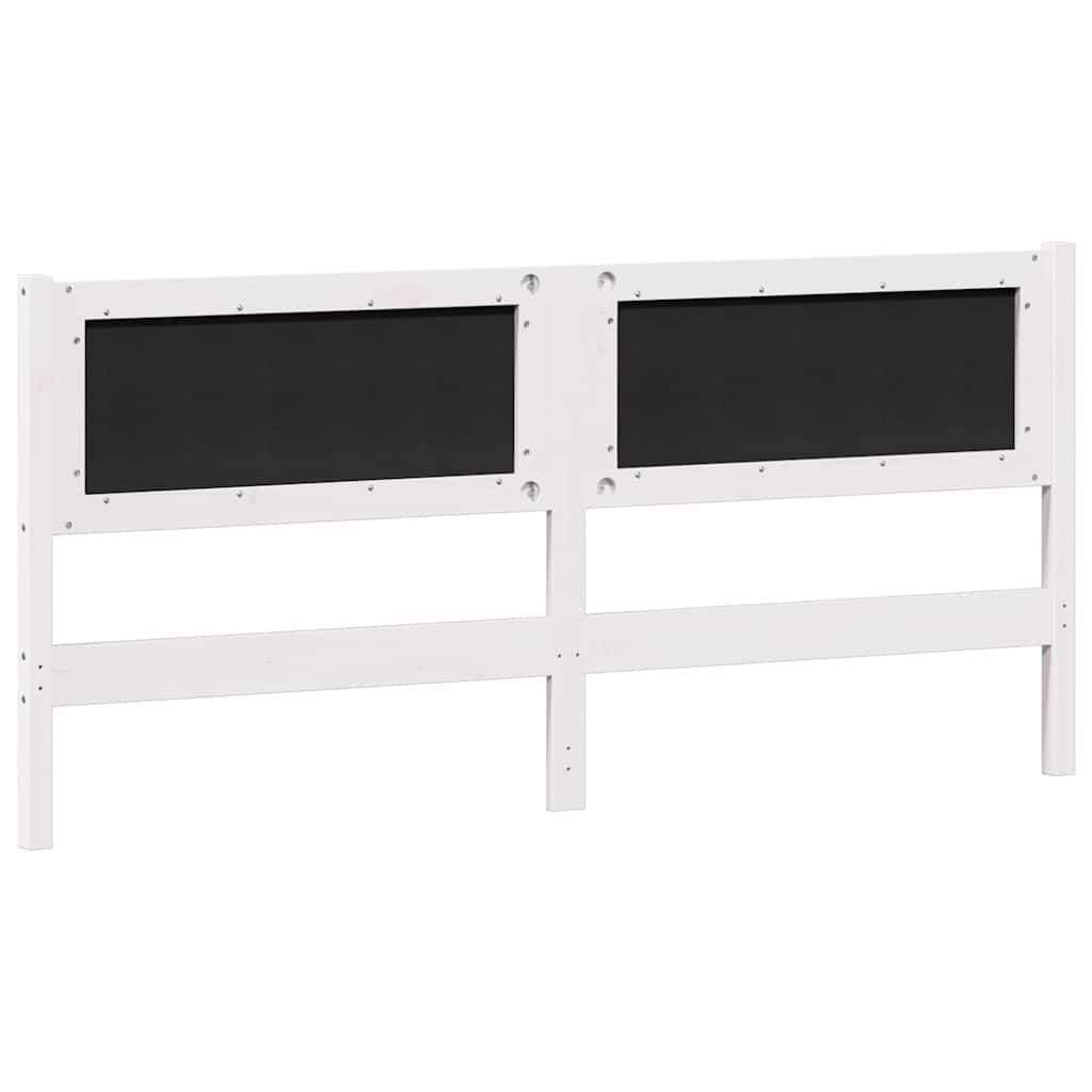 Hoofdbord Anders Wit en lichtgrijs 160 cm Massief grenenhout