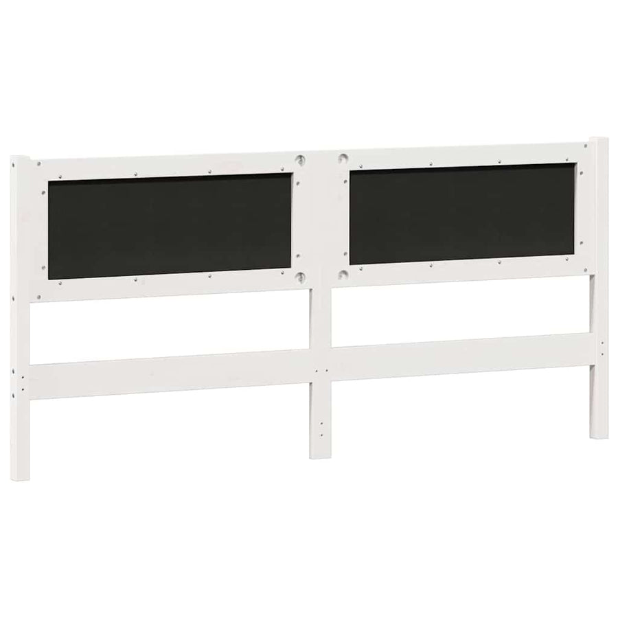 Hoofdbord Anders Wit en lichtgrijs 160 cm Massief grenenhout