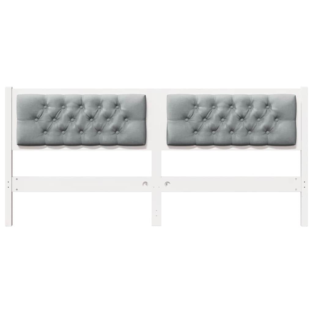 Hoofdbord Anders Wit en lichtgrijs 160 cm Massief grenenhout