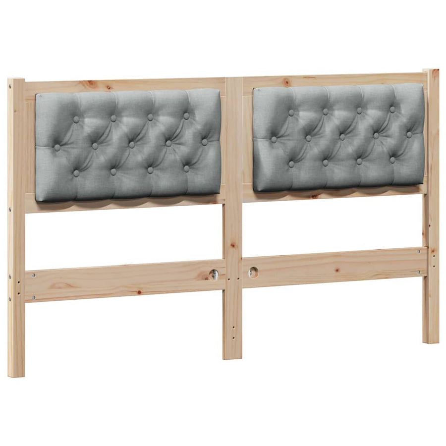 Hoofdbord Anders Bruin en lichtgrijs 150 cm Massief grenenhout