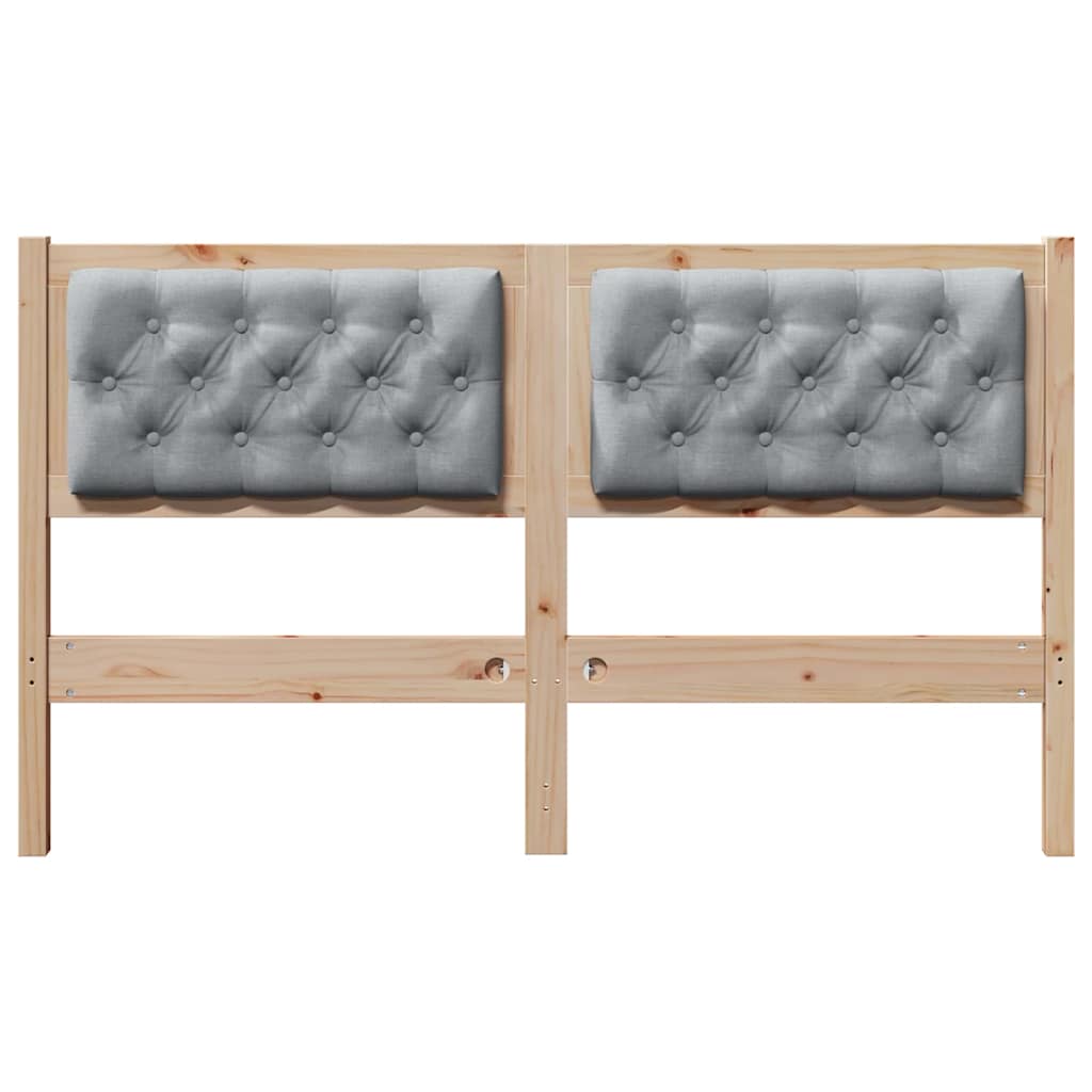 Hoofdbord Anders Bruin en lichtgrijs 150 cm Massief grenenhout