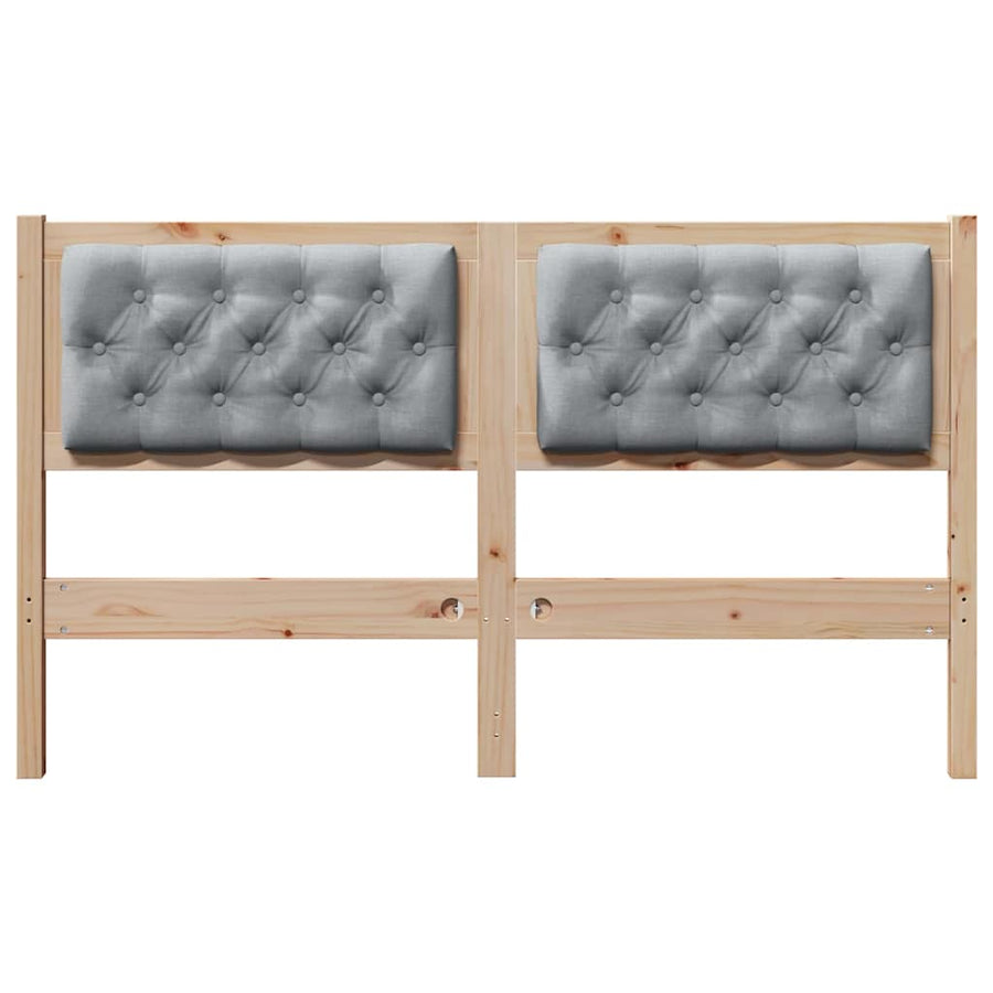Hoofdbord Anders Bruin en lichtgrijs 150 cm Massief grenenhout