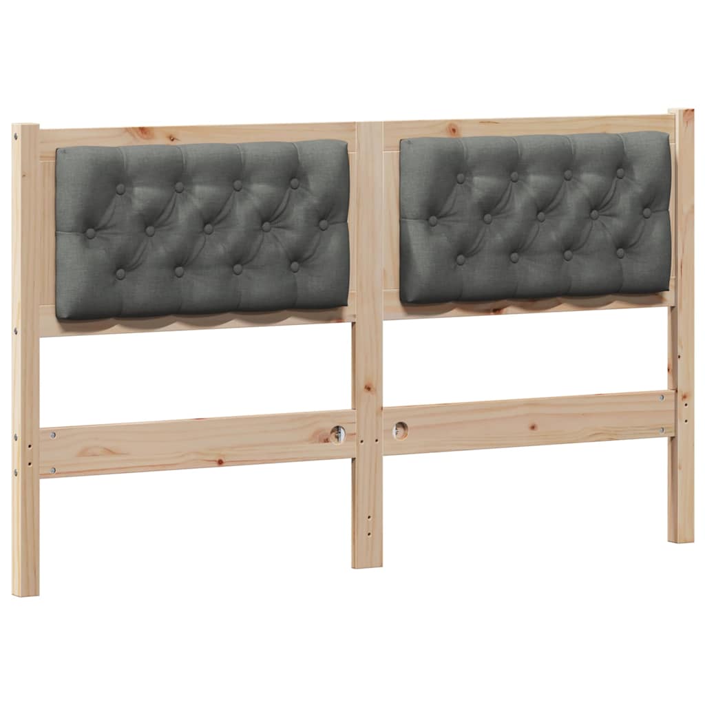 Hoofdbord Anders Bruin en donkergrijs 150 cm Massief grenenhout