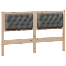 Hoofdbord Anders Bruin en donkergrijs 150 cm Massief grenenhout