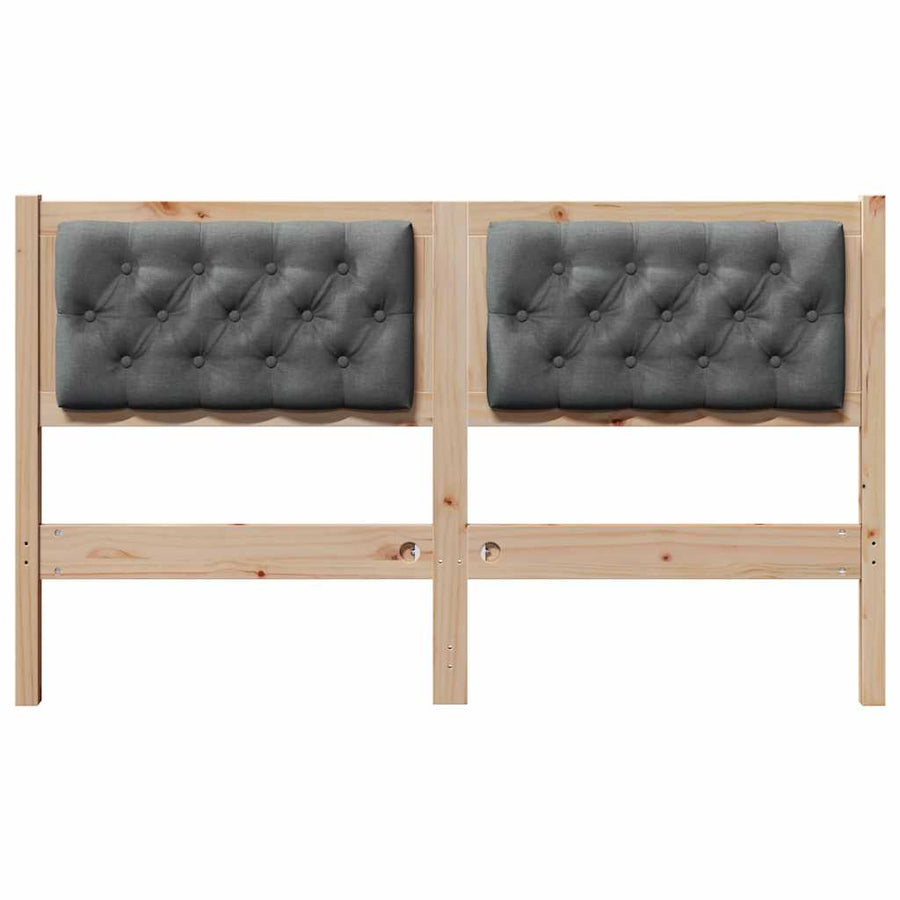 Hoofdbord Anders Bruin en donkergrijs 150 cm Massief grenenhout