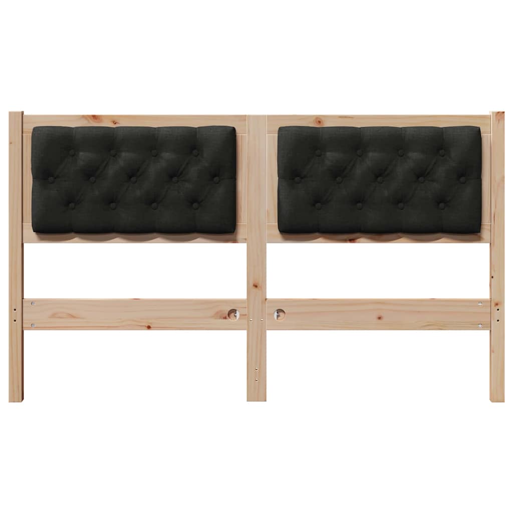 Hoofdbord Anders Bruin en zwart 150 cm Massief grenenhout