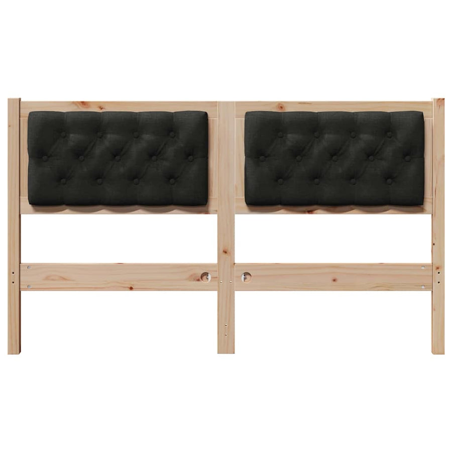 Hoofdbord Anders Bruin en zwart 150 cm Massief grenenhout