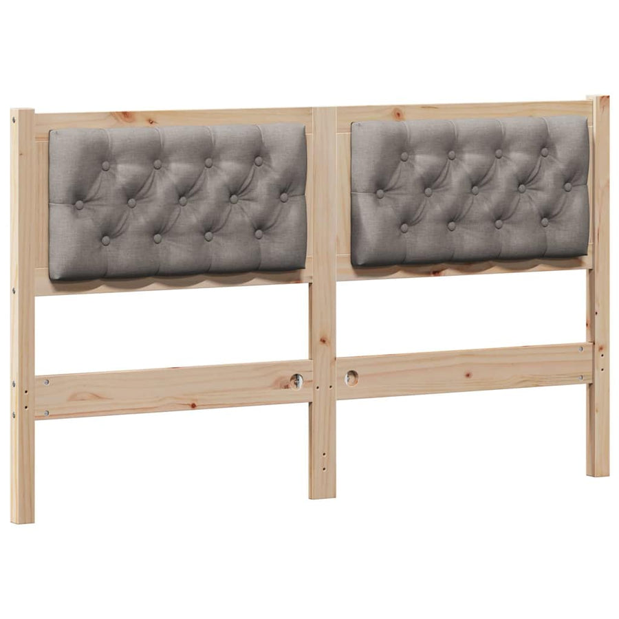 Hoofdbord Anders Bruin en taupe 150 cm Massief grenenhout