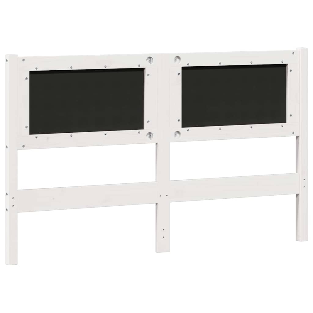 Hoofdbord Anders Wit en lichtgrijs 150 cm Massief grenenhout