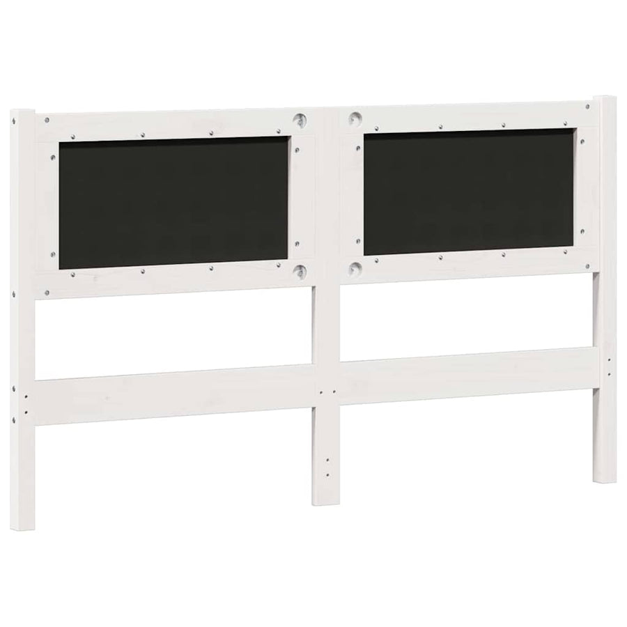 Hoofdbord Anders Wit en lichtgrijs 150 cm Massief grenenhout