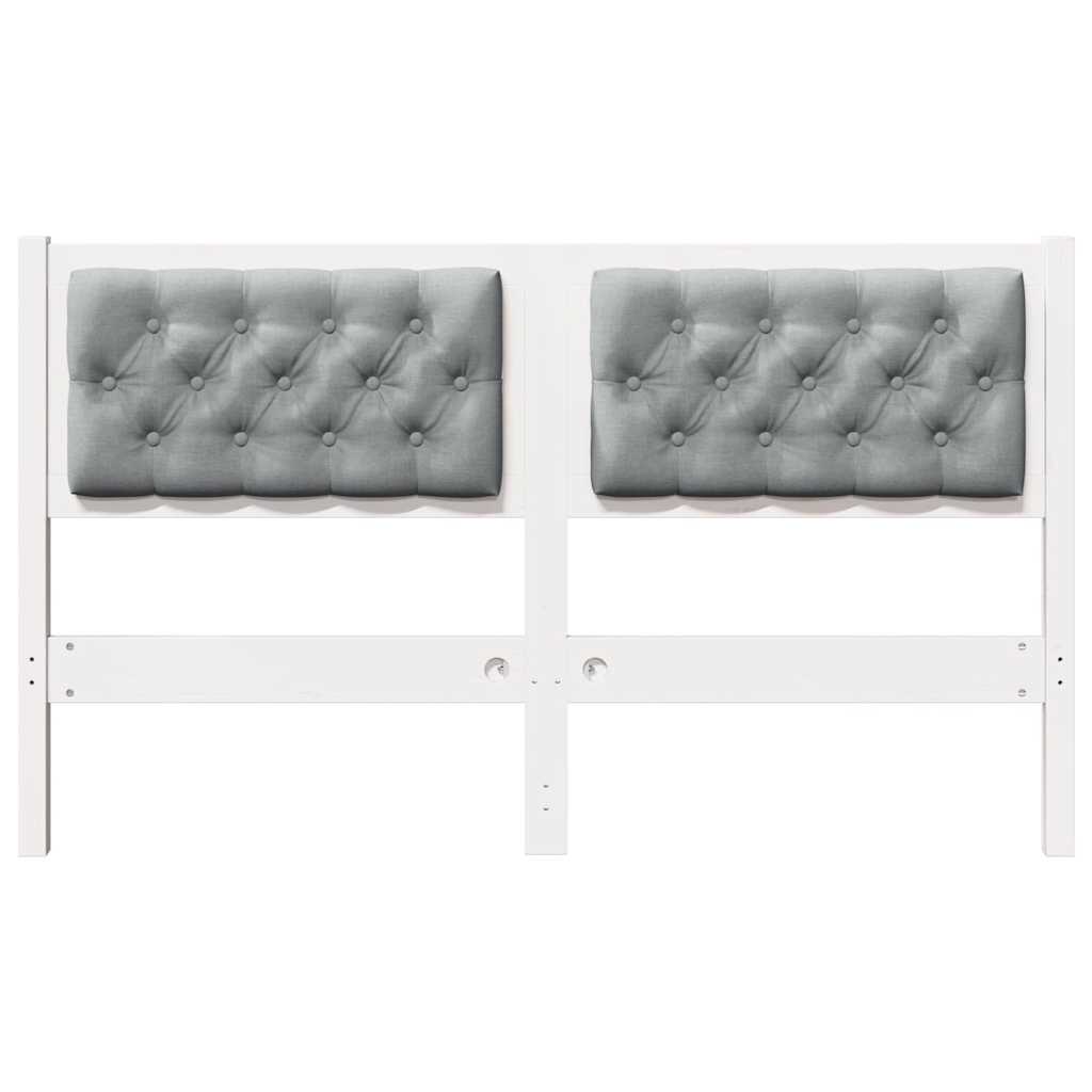 Hoofdbord Anders Wit en lichtgrijs 150 cm Massief grenenhout