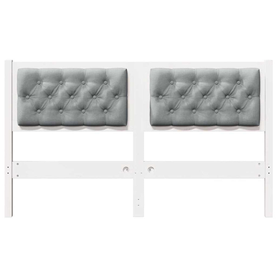Hoofdbord Anders Wit en lichtgrijs 150 cm Massief grenenhout