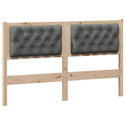 Hoofdbord Anders Bruin en donkergrijs 140 cm Massief grenenhout