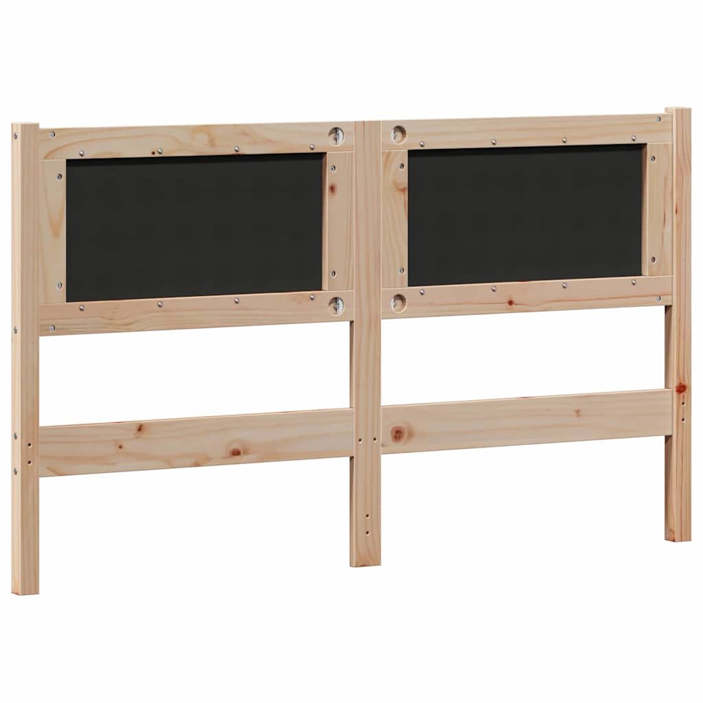Hoofdbord Anders Bruin en donkergrijs 140 cm Massief grenenhout