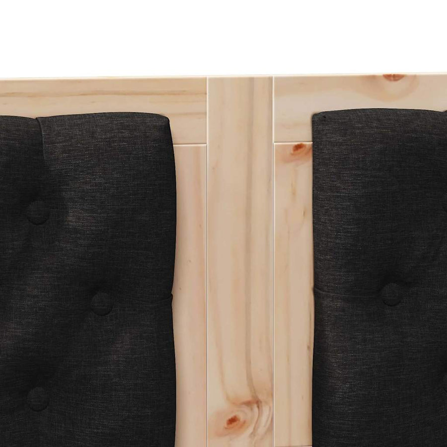 Hoofdbord Anders Bruin en zwart 140 cm Massief grenenhout