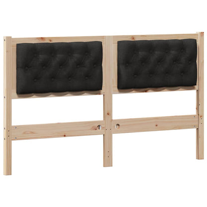 Hoofdbord Anders Bruin en zwart 140 cm Massief grenenhout