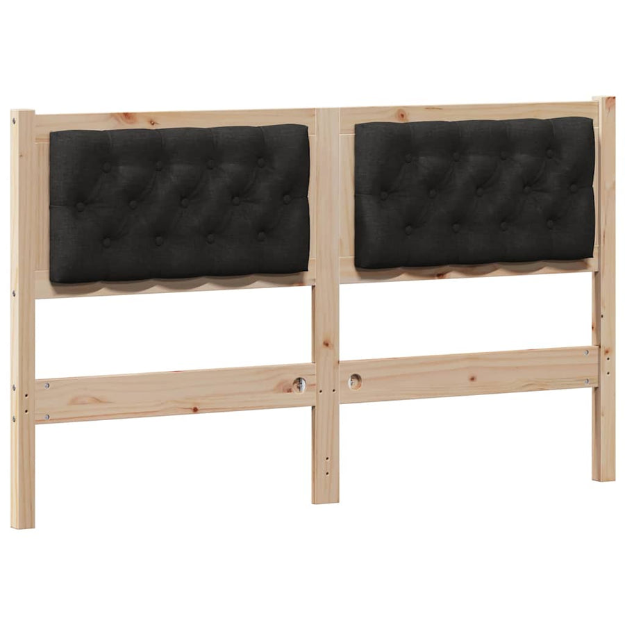 Hoofdbord Anders Bruin en zwart 140 cm Massief grenenhout