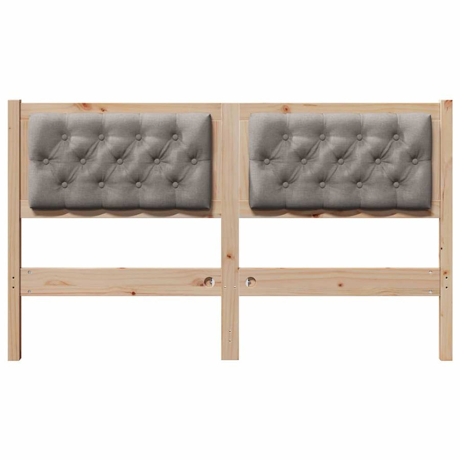 Hoofdbord Anders Bruin en taupe 140 cm Massief grenenhout