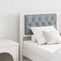 Headboard Anders White and Light Grey 140 cm Solid Pine