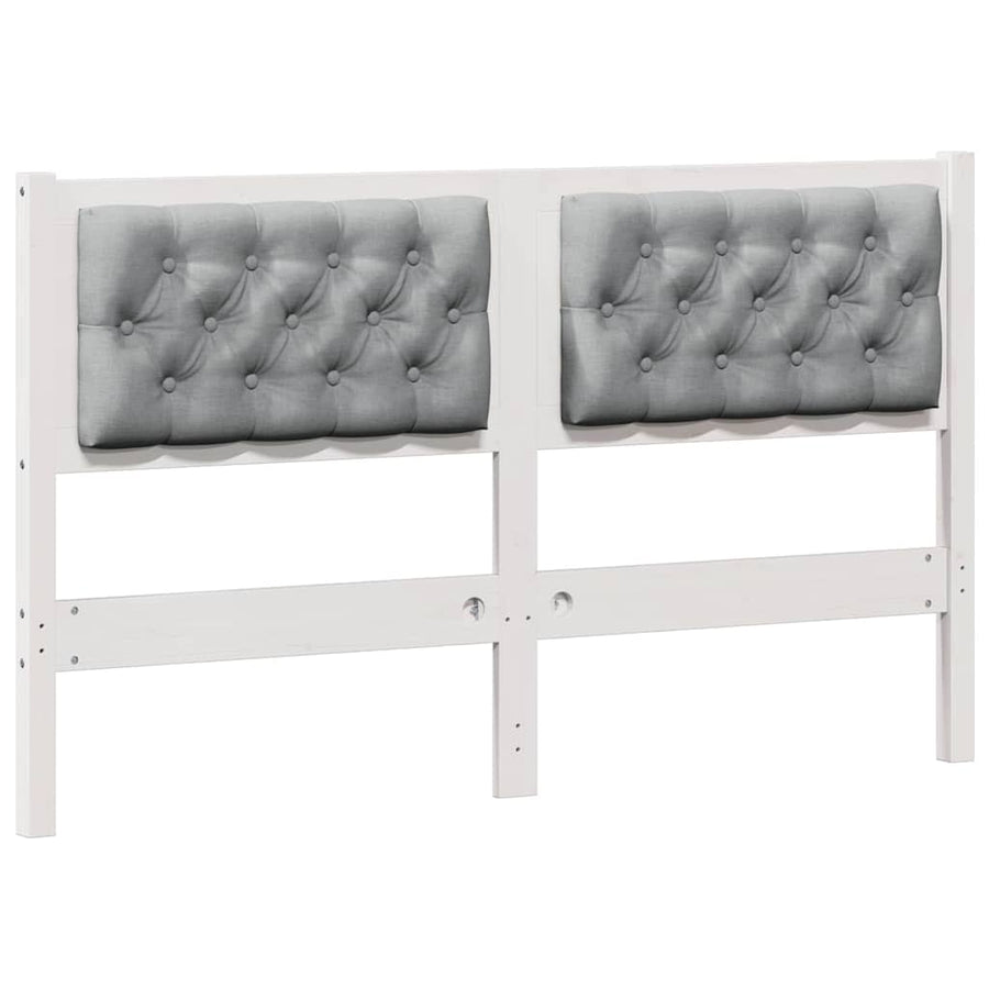 Hoofdbord Anders Wit en lichtgrijs 140 cm Massief grenenhout