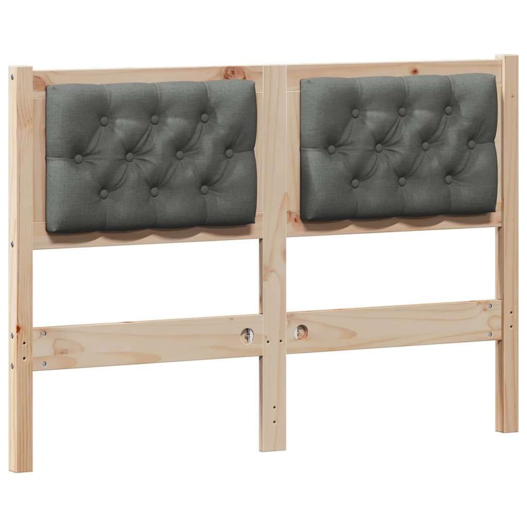 Hoofdbord Anders Bruin en donkergrijs 135 cm Massief grenenhout