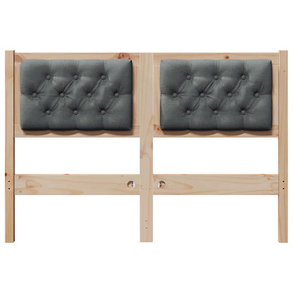 Hoofdbord Anders Bruin en donkergrijs 135 cm Massief grenenhout