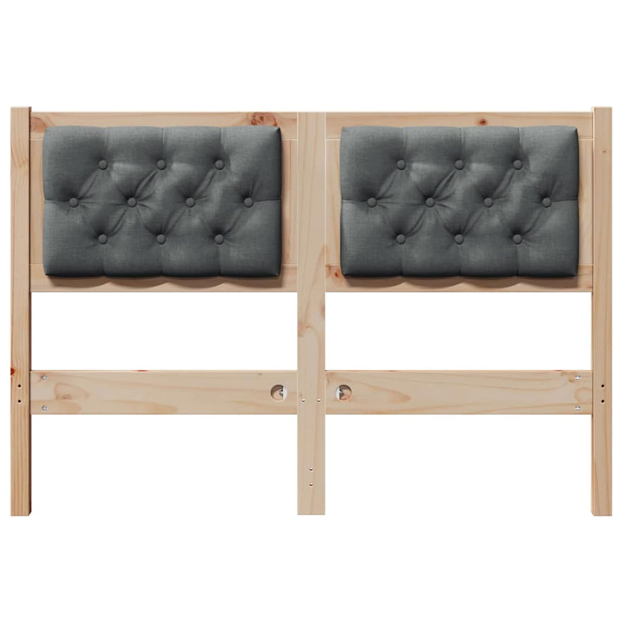 Hoofdbord Anders Bruin en donkergrijs 135 cm Massief grenenhout